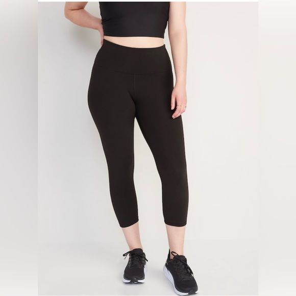 NWT Old Navy High Waisted / High Rise Powerpress Crop Leggings - Picture 2 of 4